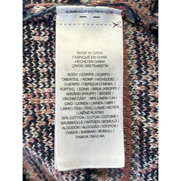 Ralph Lauren Black Label Women’s Geo-Motif Linen-Cotton Cardigan (No Belt) Med - Picture 8 of 9